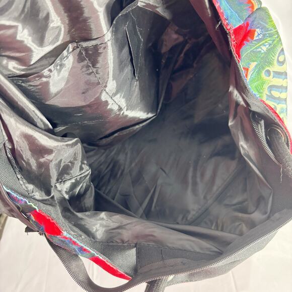 California Beach Tote Bag Surfing, Sunset & Palm Tree Rope Handles Coastal Bag - Picture 4 of 4